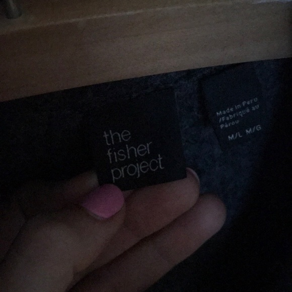 the fisher project black and grey poncho - Picture 2 of 3